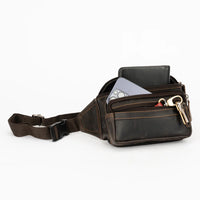 Leather Bum Bag Dark Brown Echuca | Greenwood Leather