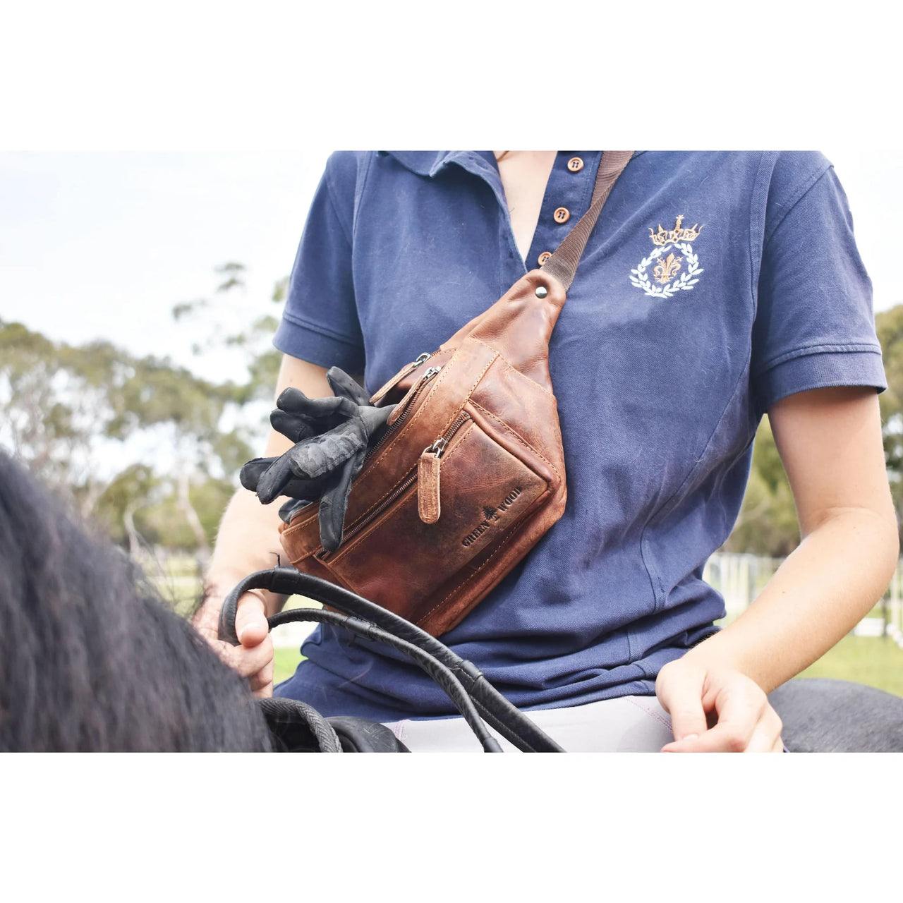 Leather Bum Bag Dark Brown Echuca | Greenwood Leather