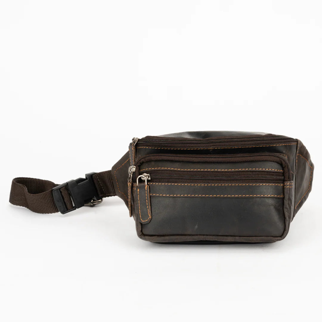 Leather Bum Bag Dark Brown Echuca | Greenwood Leather